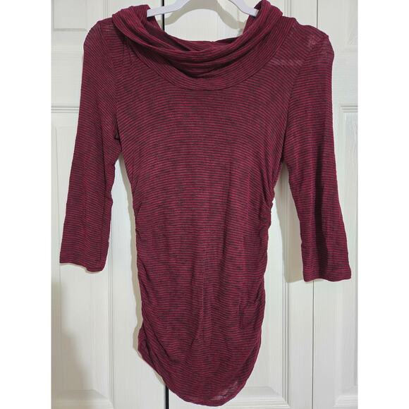 Maurices XS maroon and black striped shirt new with tags - Picture 1 of 10